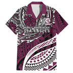 Personalised Manly Warringah Sea Eagles Hawaiian Shirt Polynesian Tribal Art Style With Muscular Sea Eagle Mascot