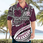 Personalised Manly Warringah Sea Eagles Hawaiian Shirt Polynesian Tribal Art Style With Muscular Sea Eagle Mascot