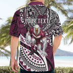 Personalised Manly Warringah Sea Eagles Hawaiian Shirt Polynesian Tribal Art Style With Muscular Sea Eagle Mascot