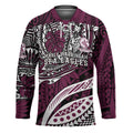 Personalised Manly Warringah Sea Eagles Hockey Jersey Polynesian Tribal Art Style With Muscular Sea Eagle Mascot