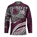 Personalised Manly Warringah Sea Eagles Hockey Jersey Polynesian Tribal Art Style With Muscular Sea Eagle Mascot