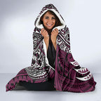 Personalised Manly Warringah Sea Eagles Hooded Blanket Polynesian Tribal Art Style With Muscular Sea Eagle Mascot
