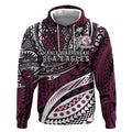 Personalised Manly Warringah Sea Eagles Hoodie Polynesian Tribal Art Style With Muscular Sea Eagle Mascot