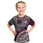Personalised Manly Warringah Sea Eagles Kid T Shirt Polynesian Tribal Art Style With Muscular Sea Eagle Mascot