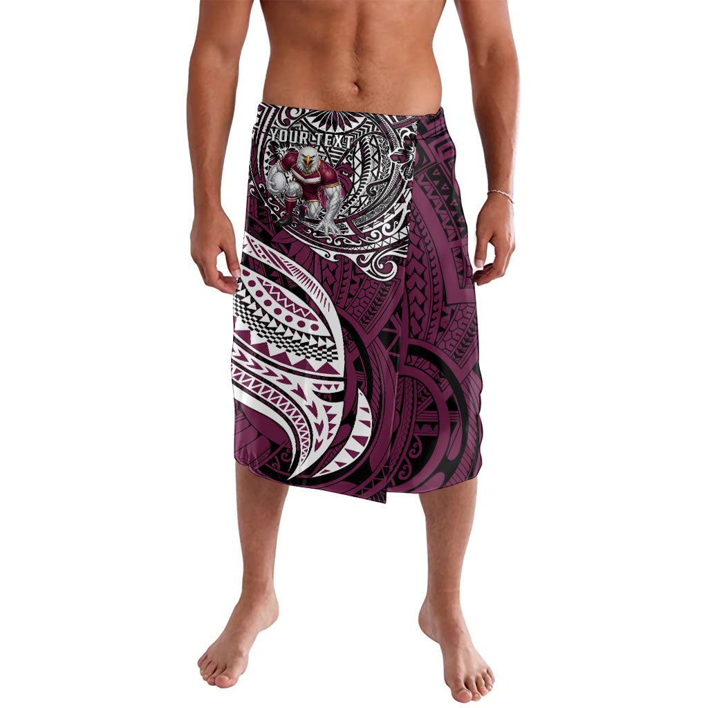 Personalised Manly Warringah Sea Eagles Lavalava Polynesian Tribal Art Style With Muscular Sea Eagle Mascot