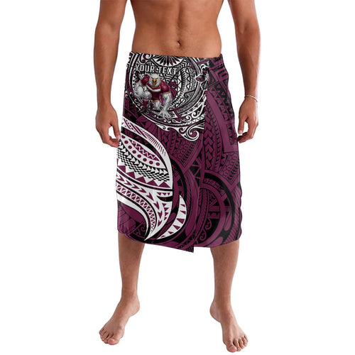 Personalised Manly Warringah Sea Eagles Lavalava Polynesian Tribal Art Style With Muscular Sea Eagle Mascot