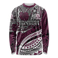 Personalised Manly Warringah Sea Eagles Long Sleeve Shirt Polynesian Tribal Art Style With Muscular Sea Eagle Mascot