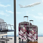 Personalised Manly Warringah Sea Eagles Luggage Cover Polynesian Tribal Art Style With Muscular Sea Eagle Mascot