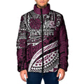 Personalised Manly Warringah Sea Eagles Padded Jacket Polynesian Tribal Art Style With Muscular Sea Eagle Mascot