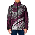 Personalised Manly Warringah Sea Eagles Padded Jacket Polynesian Tribal Art Style With Muscular Sea Eagle Mascot