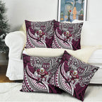 Personalised Manly Warringah Sea Eagles Pillow Cover Polynesian Tribal Art Style With Muscular Sea Eagle Mascot