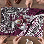 Personalised Manly Warringah Sea Eagles Puzzle Polynesian Tribal Art Style With Muscular Sea Eagle Mascot