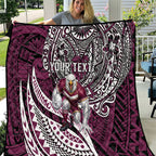 Personalised Manly Warringah Sea Eagles Quilt Polynesian Tribal Art Style With Muscular Sea Eagle Mascot