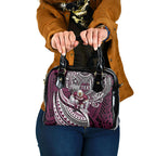 Personalised Manly Warringah Sea Eagles Shoulder Handbag Polynesian Tribal Art Style With Muscular Sea Eagle Mascot