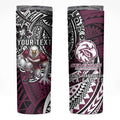 Personalised Manly Warringah Sea Eagles Skinny Tumbler Polynesian Tribal Art Style With Muscular Sea Eagle Mascot