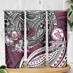 Personalised Manly Warringah Sea Eagles Skinny Tumbler Polynesian Tribal Art Style With Muscular Sea Eagle Mascot