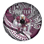 Personalised Manly Warringah Sea Eagles Spare Tire Cover Polynesian Tribal Art Style With Muscular Sea Eagle Mascot
