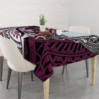 Personalised Manly Warringah Sea Eagles Tablecloth Polynesian Tribal Art Style With Muscular Sea Eagle Mascot