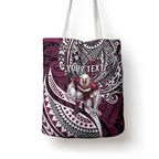 Personalised Manly Warringah Sea Eagles Tote Bag Polynesian Tribal Art Style With Muscular Sea Eagle Mascot