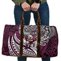 Personalised Manly Warringah Sea Eagles Travel Bag Polynesian Tribal Art Style With Muscular Sea Eagle Mascot