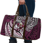 Personalised Manly Warringah Sea Eagles Travel Bag Polynesian Tribal Art Style With Muscular Sea Eagle Mascot