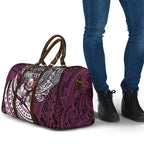 Personalised Manly Warringah Sea Eagles Travel Bag Polynesian Tribal Art Style With Muscular Sea Eagle Mascot