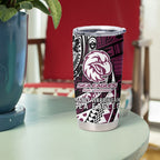 Personalised Manly Warringah Sea Eagles Tumbler Cup Polynesian Tribal Art Style With Muscular Sea Eagle Mascot