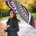 Personalised Manly Warringah Sea Eagles Umbrella Polynesian Tribal Art Style With Muscular Sea Eagle Mascot