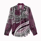 Personalised Manly Warringah Sea Eagles Women Casual Shirt Polynesian Tribal Art Style With Muscular Sea Eagle Mascot