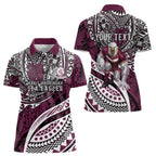 Personalised Manly Warringah Sea Eagles Women Polo Shirt Polynesian Tribal Art Style With Muscular Sea Eagle Mascot