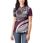 Personalised Manly Warringah Sea Eagles Women Polo Shirt Polynesian Tribal Art Style With Muscular Sea Eagle Mascot