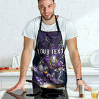 Personalised Melbourne Storm Apron Polynesian Tribal Art Style With Cyborg Storm Mascot