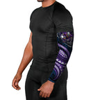 Personalised Melbourne Storm Arm Sleeves Polynesian Tribal Art Style With Cyborg Storm Mascot