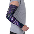 Personalised Melbourne Storm Arm Sleeves Polynesian Tribal Art Style With Cyborg Storm Mascot