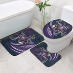 Personalised Melbourne Storm Bathroom Set Polynesian Tribal Art Style With Cyborg Storm Mascot