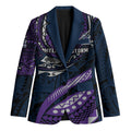 Personalised Melbourne Storm Blazer Polynesian Tribal Art Style With Cyborg Storm Mascot