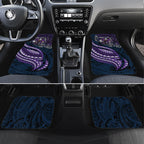 Personalised Melbourne Storm Car Mats Polynesian Tribal Art Style With Cyborg Storm Mascot