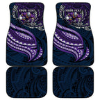 Personalised Melbourne Storm Car Mats Polynesian Tribal Art Style With Cyborg Storm Mascot