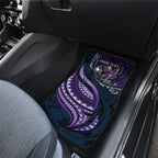 Personalised Melbourne Storm Car Mats Polynesian Tribal Art Style With Cyborg Storm Mascot