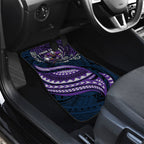 Personalised Melbourne Storm Car Mats Polynesian Tribal Art Style With Cyborg Storm Mascot