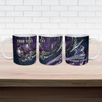 Personalised Melbourne Storm Ceramic Mug Polynesian Tribal Art Style With Cyborg Storm Mascot