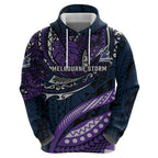Personalised Melbourne Storm Hoodie Polynesian Tribal Art Style With Cyborg Storm Mascot