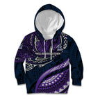 Personalised Melbourne Storm Kid Hoodie Polynesian Tribal Art Style With Cyborg Storm Mascot