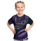 Personalised Melbourne Storm Kid T Shirt Polynesian Tribal Art Style With Cyborg Storm Mascot