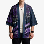 Personalised Melbourne Storm Kimono Polynesian Tribal Art Style With Cyborg Storm Mascot