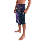 Personalised Melbourne Storm Lavalava Polynesian Tribal Art Style With Cyborg Storm Mascot