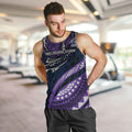 Personalised Melbourne Storm Men Tank Top Polynesian Tribal Art Style With Cyborg Storm Mascot