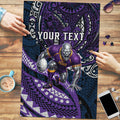 Personalised Melbourne Storm Puzzle Polynesian Tribal Art Style With Cyborg Storm Mascot