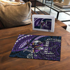 Personalised Melbourne Storm Puzzle Polynesian Tribal Art Style With Cyborg Storm Mascot
