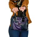Personalised Melbourne Storm Shoulder Handbag Polynesian Tribal Art Style With Cyborg Storm Mascot